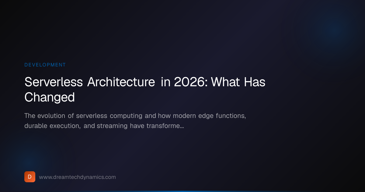 Serverless Architecture in 2026 | DreamTech Dynamics